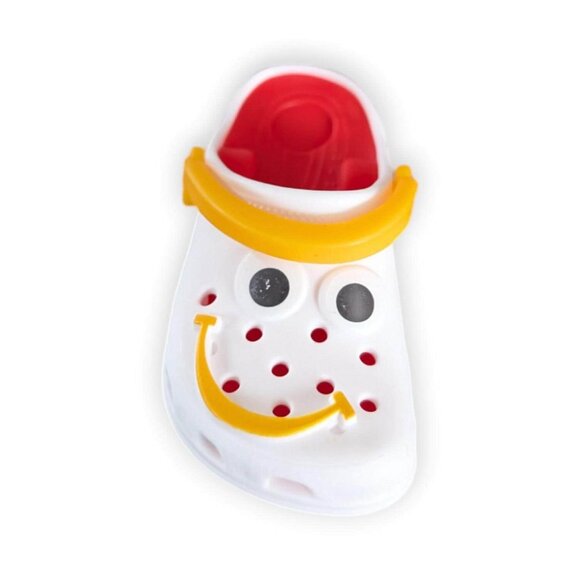 McDonalds Canada Happy Meal Mini Crocs Keychain/Backpack Hanger White Rare - Picture 2 of 9